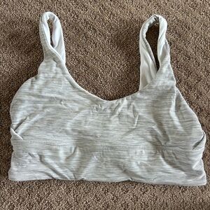 Lululemon Athletica Light Gray Striped Sports Bra